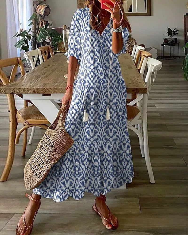 Michaela - Boho-klänning med magstöd