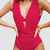 Luxe Shaping Swimsuit with Deep V-Neck