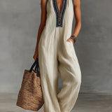 Fiamma | Sleeveless jumpsuit with high collar