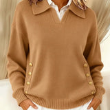 Erminia | Pullover med polokrage och knappar
