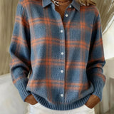 Fiammetta | Rutig stickad cardigan – bild 4