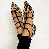 Ludovica - Flats with Animal Print and Delicate Straps