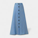 Semi-Sheer-maxikjol med slits – bild 6