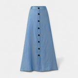 Semi-Sheer-maxikjol med slits – bild 6