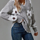 Mereana - Elegant Floral Jumper