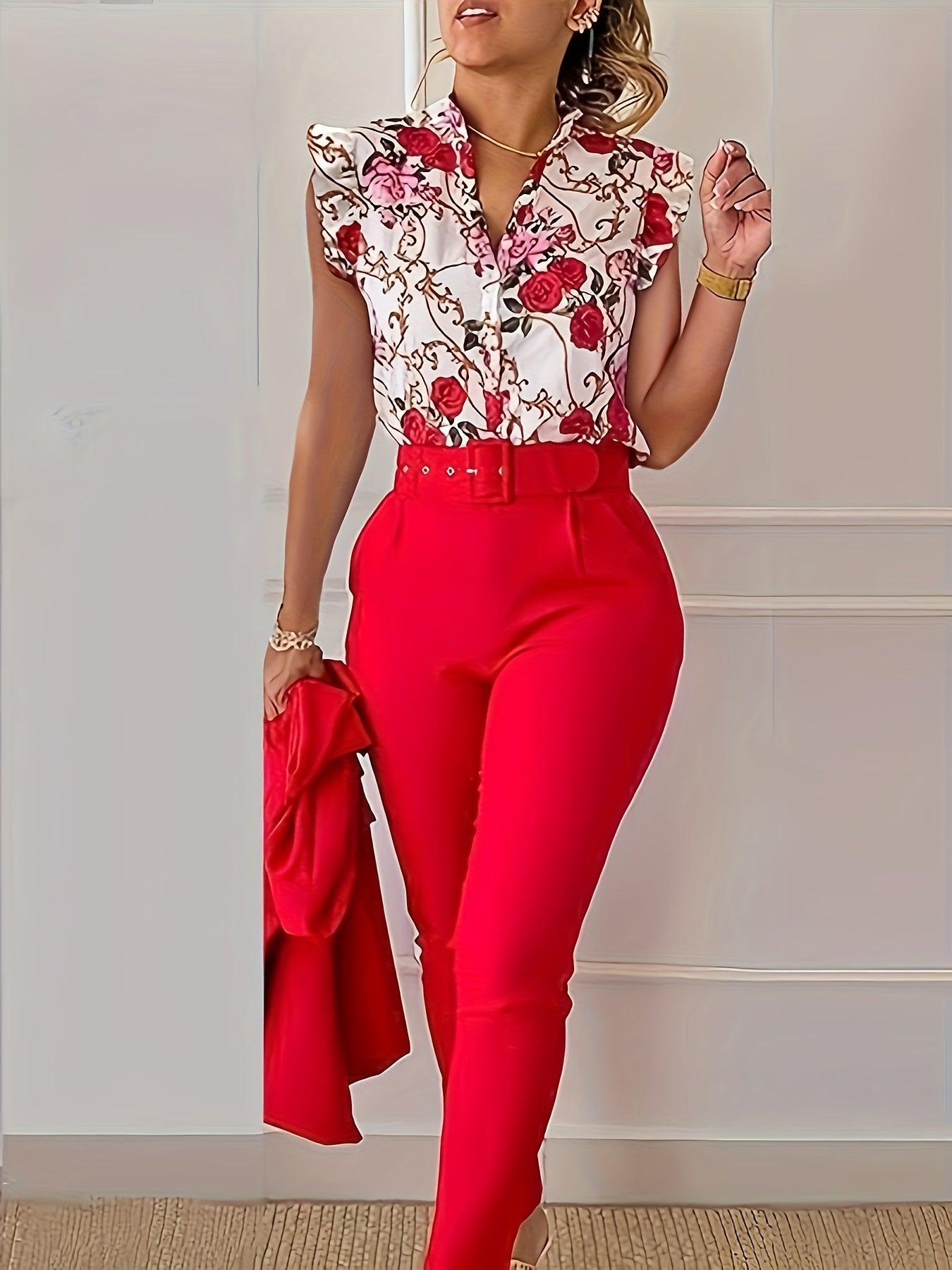 Florabel - Elegant set med volangärmar – bild 2