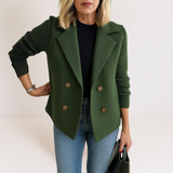 Ilaisaane - Elegant Coat with Knit Sleeves