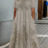 INDIGO | Elegant midiklänning med blommönster – bild 2