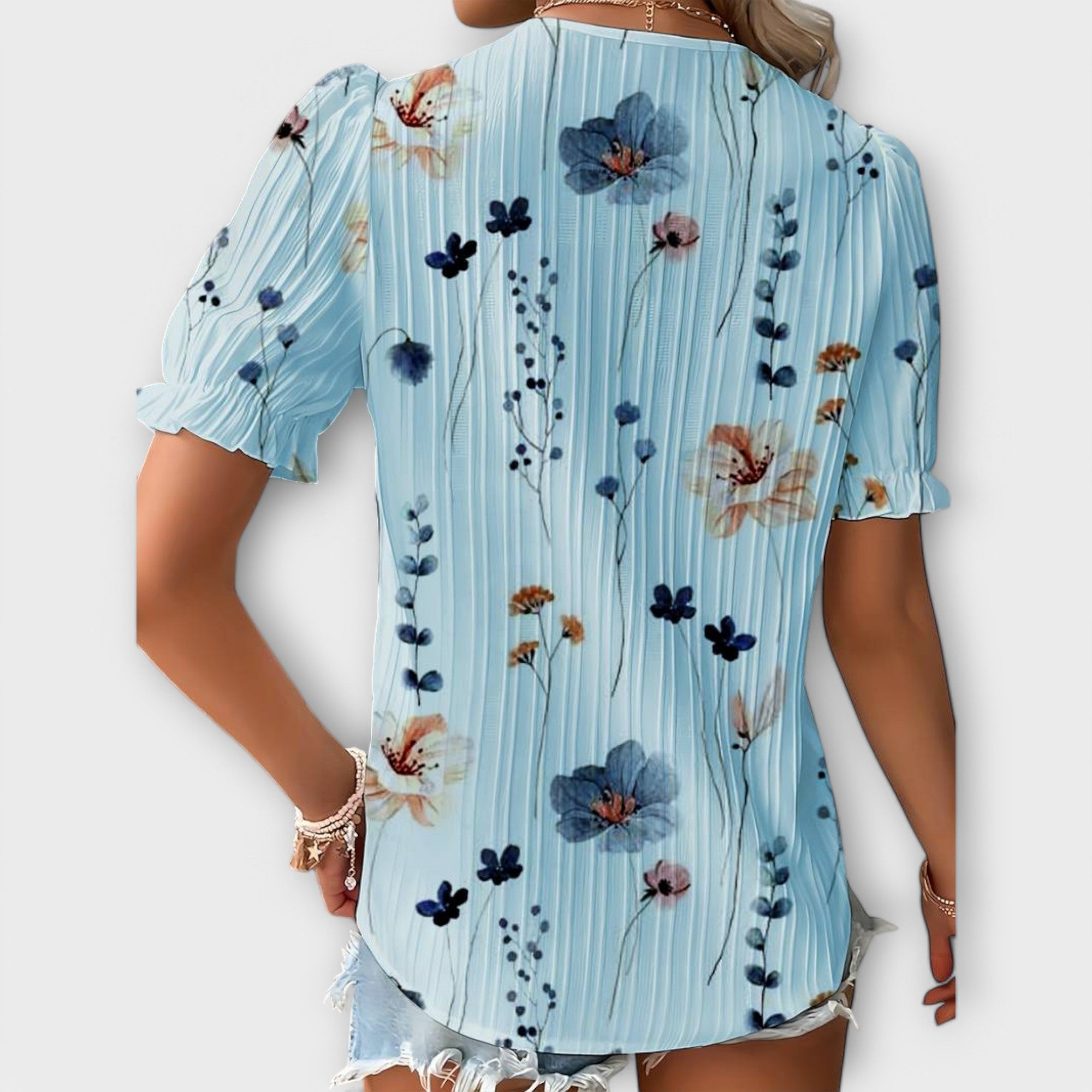 Emily - Blus med V-ringning – bild 19