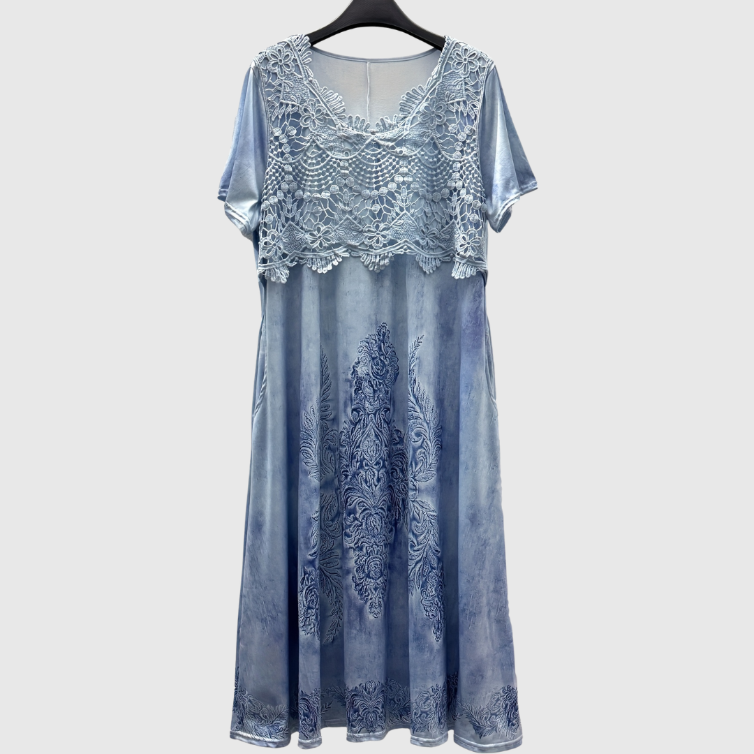INDIGO | Elegant midiklänning med blommönster – bild 6