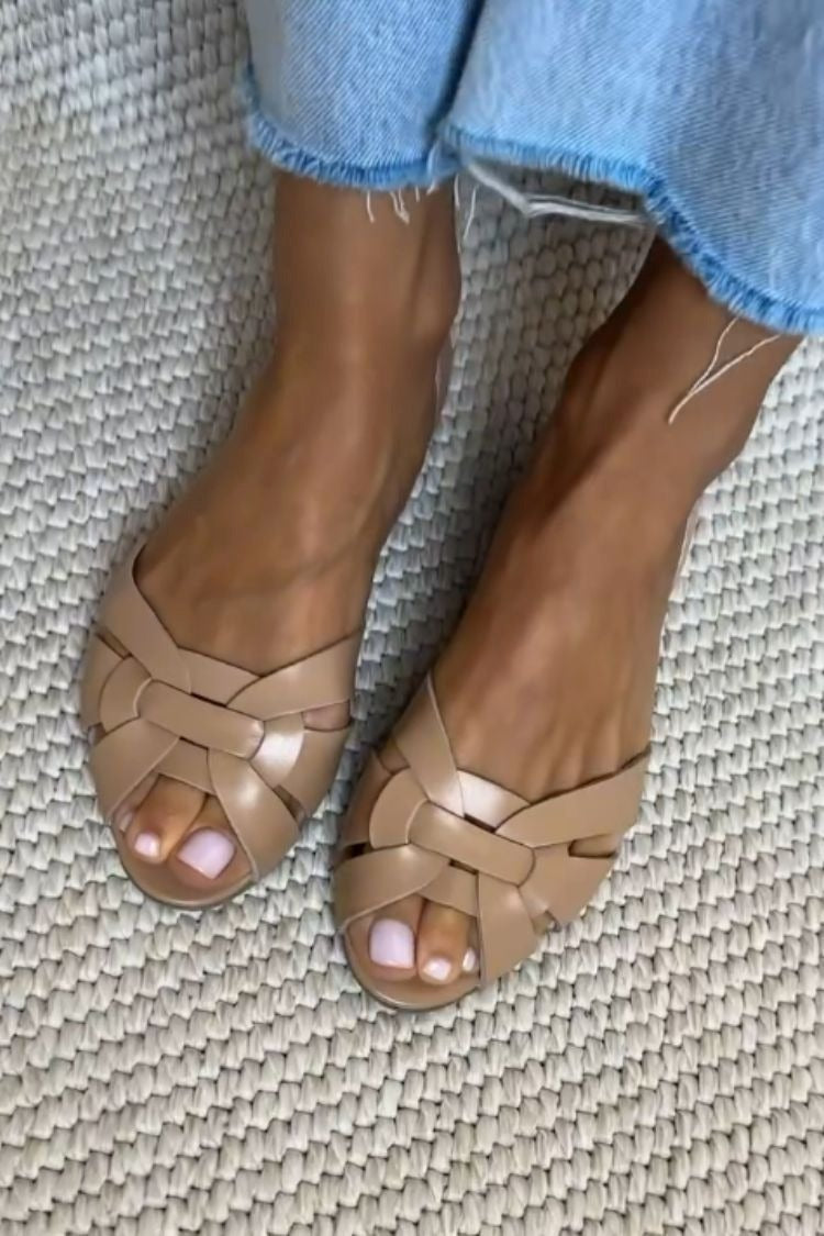 Serafina – Naturliga vävda sandaler – bild 6