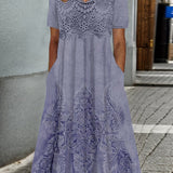 INDIGO | Elegant midiklänning med blommönster – bild 3