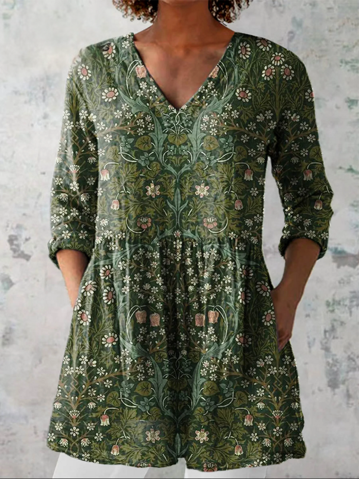 Skye | Lång blus med uttrycksfullt mönster – bild 2