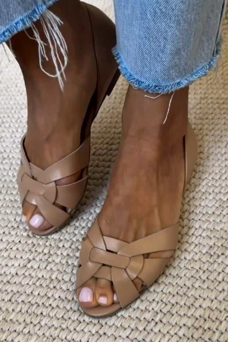 Serafina – Naturliga vävda sandaler – bild 2