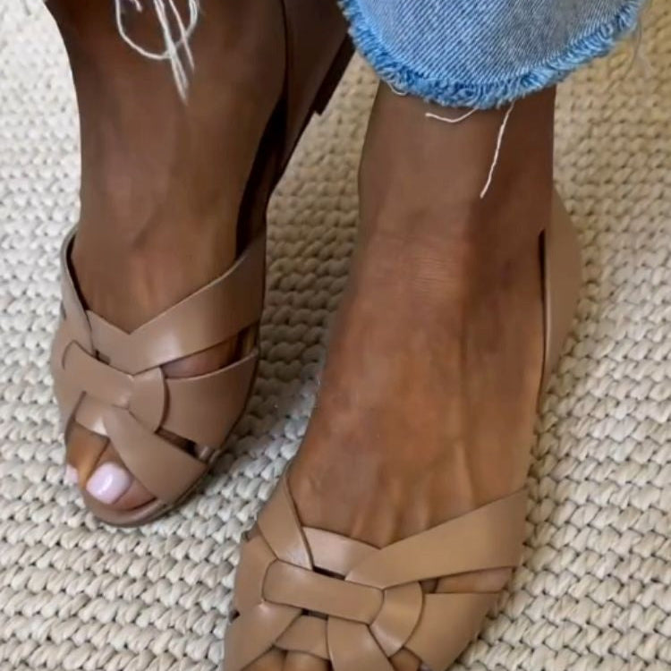Serafina – Naturliga vävda sandaler – bild 2