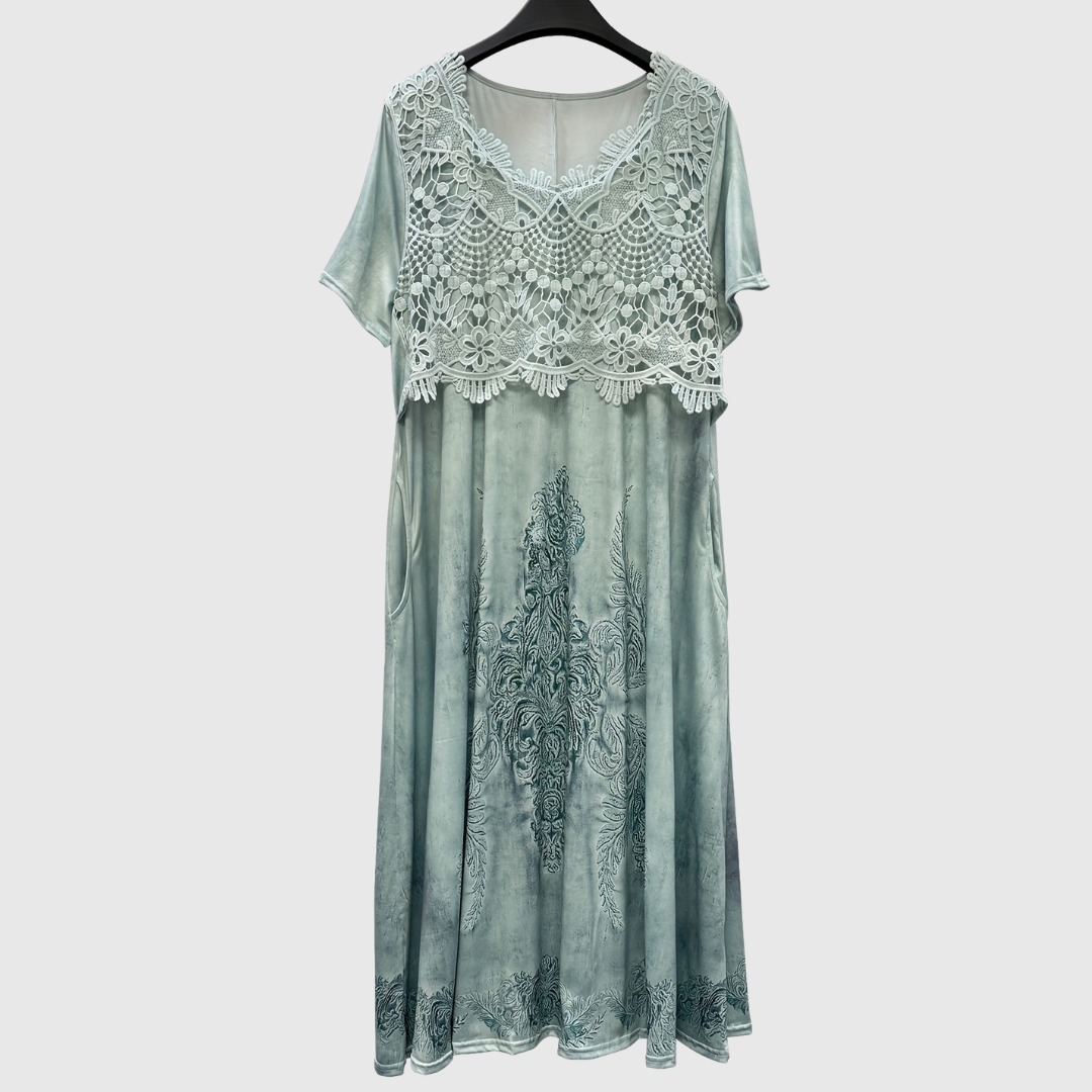 INDIGO | Elegant midiklänning med blommönster – bild 9