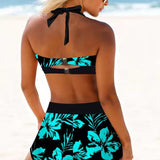 Sherrie - High-Waisted Swimsuit with Floral Pattern