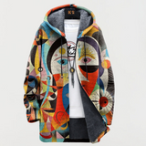 Coat with Abstract Pattern
