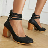 Madison - Flat Sandals with Ankle Strap and Thick Sole