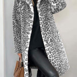 Leia - Long Leopard Print Coat