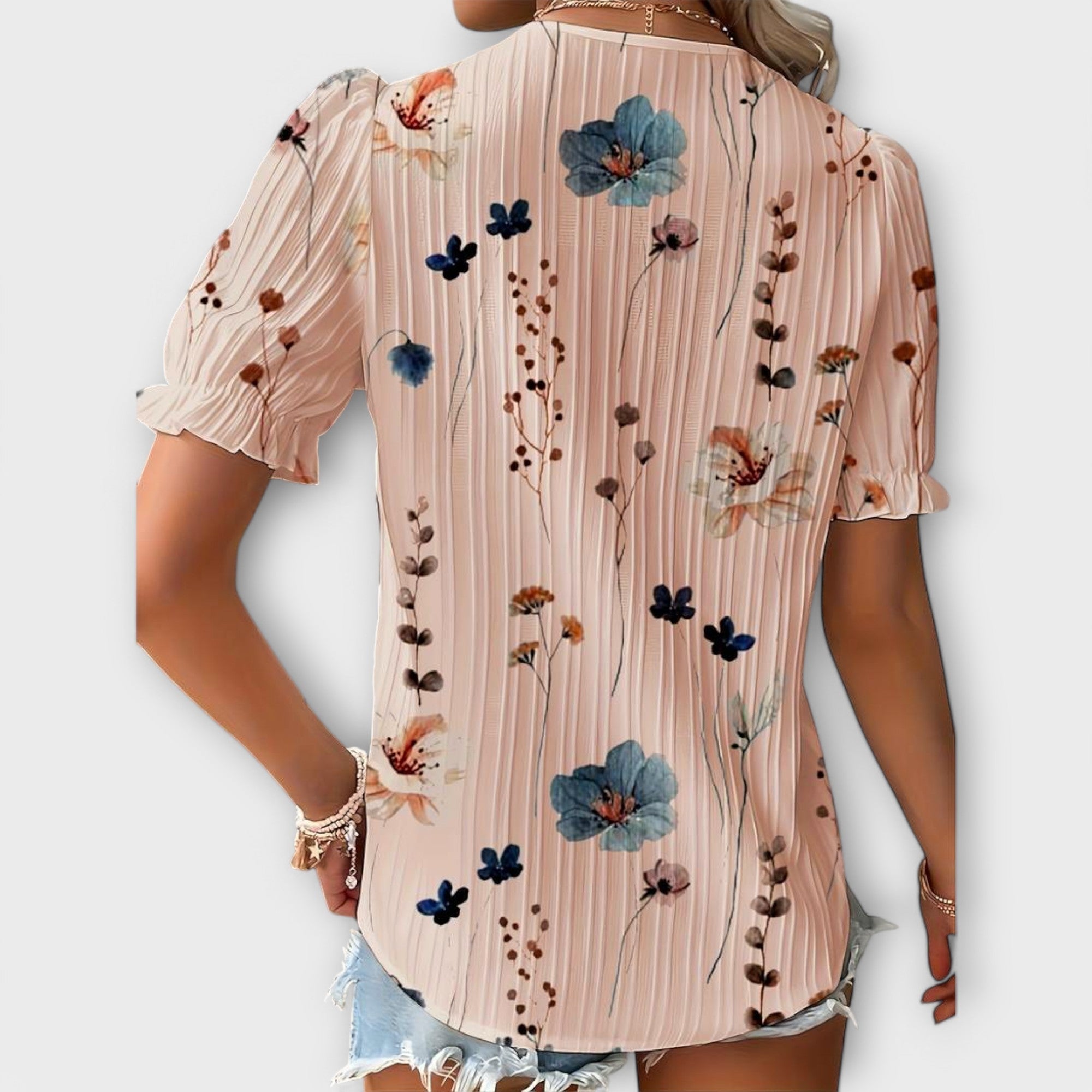 Emily - Blus med V-ringning – bild 11