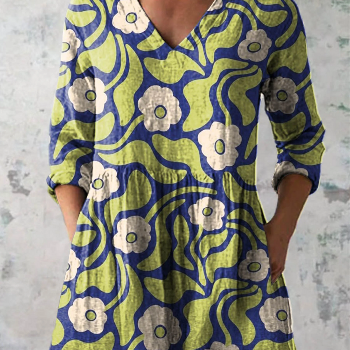 Talia | Lång blus med iögonfallande mönster – bild 2