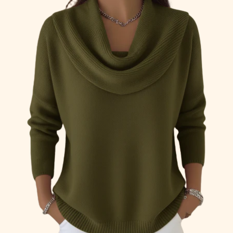 Iole | Pullover med draperad krage – bild 5