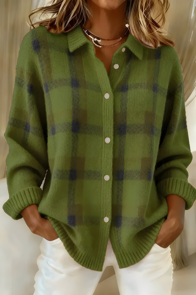 Candida | Rutig cardigan – bild 7