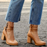 Madison - Flat Sandals with Ankle Strap and Thick Sole