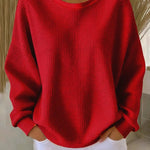 Norma | Klassisk våffelstickad pullover – bild 9
