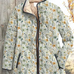 Waltraud™ | Vadderad jacka med utspridda blommor