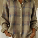 Fiammetta | Rutig stickad cardigan – bild 2