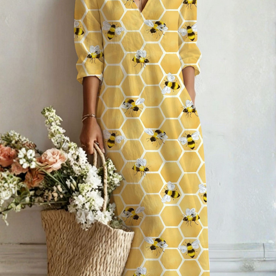 Marta – Lång boho-klänning