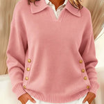 Erminia | Pullover med polokrage och knappar – bild 2