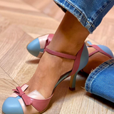 Bellarosa - Colourful Knot Sandals with Straps and Round Toe