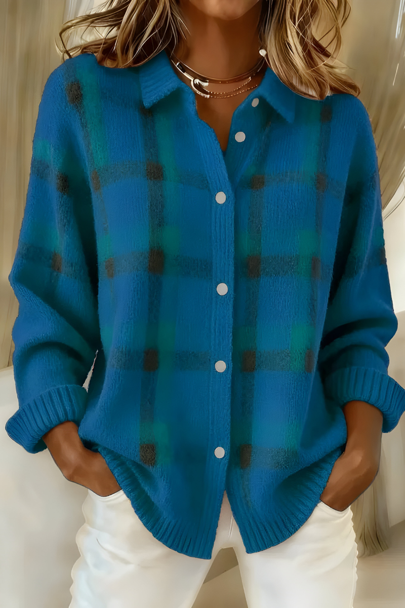 Candida | Rutig cardigan – bild 6