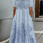 INDIGO | Elegant midiklänning med blommönster