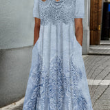 INDIGO | Elegant midiklänning med blommönster