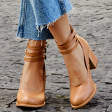 Madison - Flat Sandals with Ankle Strap and Thick Sole