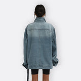 Huia - Asymmetric High-Neck Vintage Coat