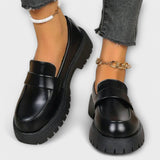 Women's Loafers with Orthopedic Design and Satin Heel