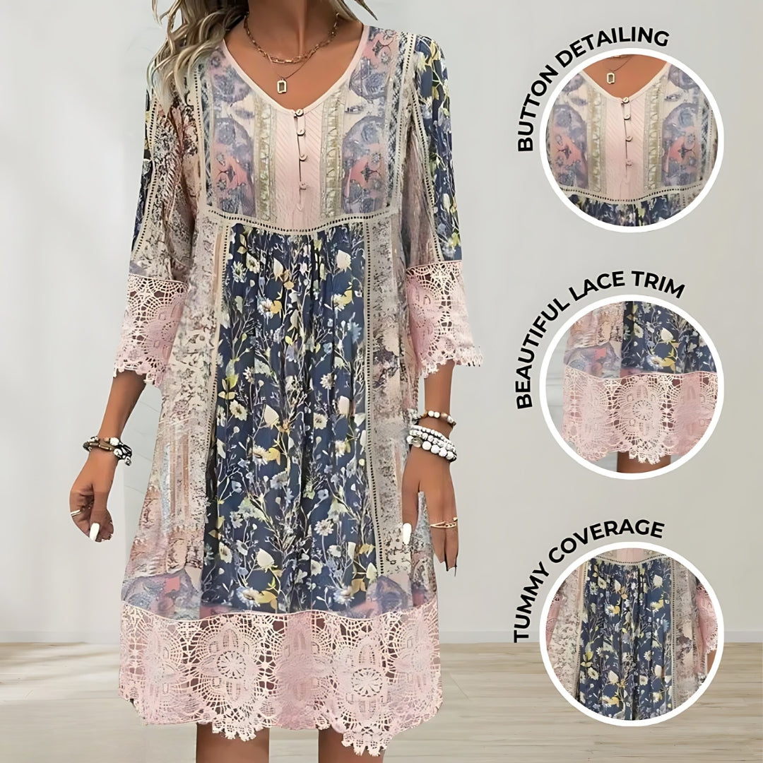 NAYA | Böljande lyxig boho-midiklänning – bild 3