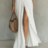 Kiara - Long Sleeve Lapel Collar Maxi Dress