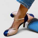 Manaia - Colourful, Comfortable T-Strap Flats with Round Toe