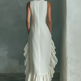 Sophie - Ivory Linen Sleeveless Maxi Dress