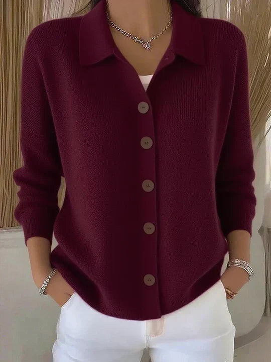 Fosca | Cardigan med krage och knappar