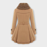 Tegan - Elegant Fur-Trimmed Coat