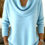 Iole | Pullover med draperad krage – bild 10