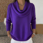 Iole | Pullover med draperad krage – bild 6