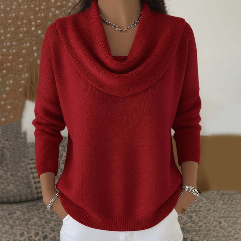 Iole | Pullover med draperad krage